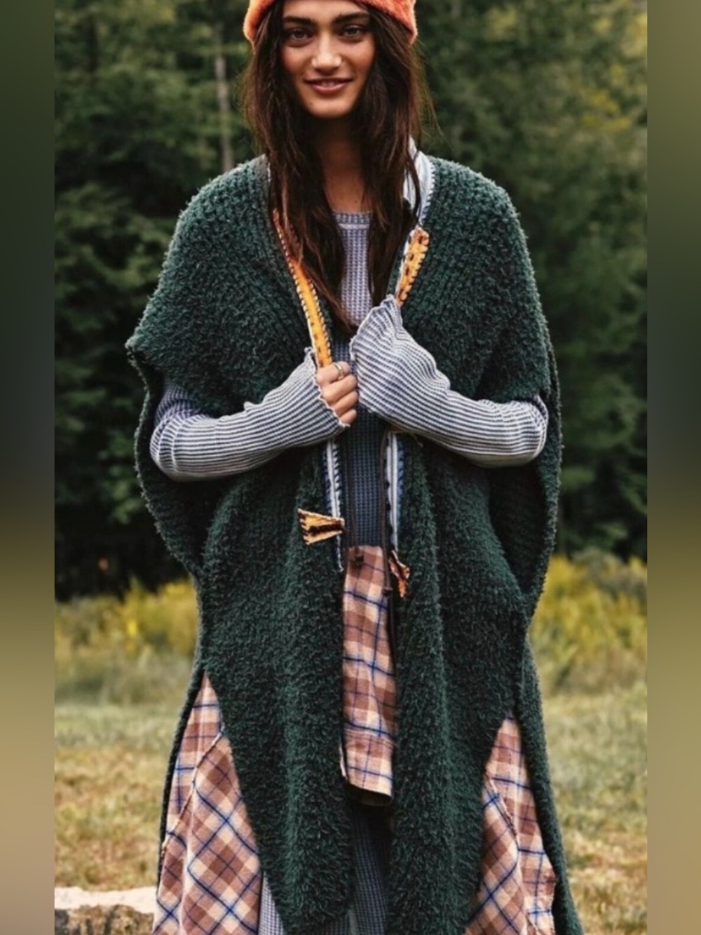 RARE Free People Lonestar Poncho Sweater Size XS